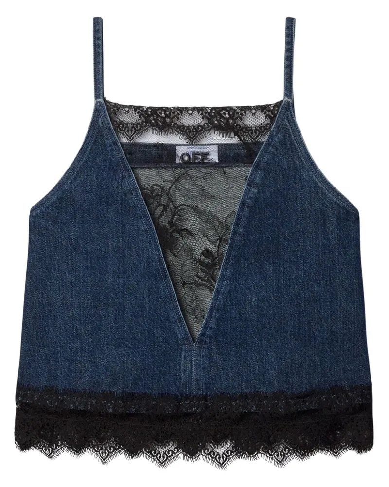 OFF-WHITE Oberteil mit Spitze - Blau Blau