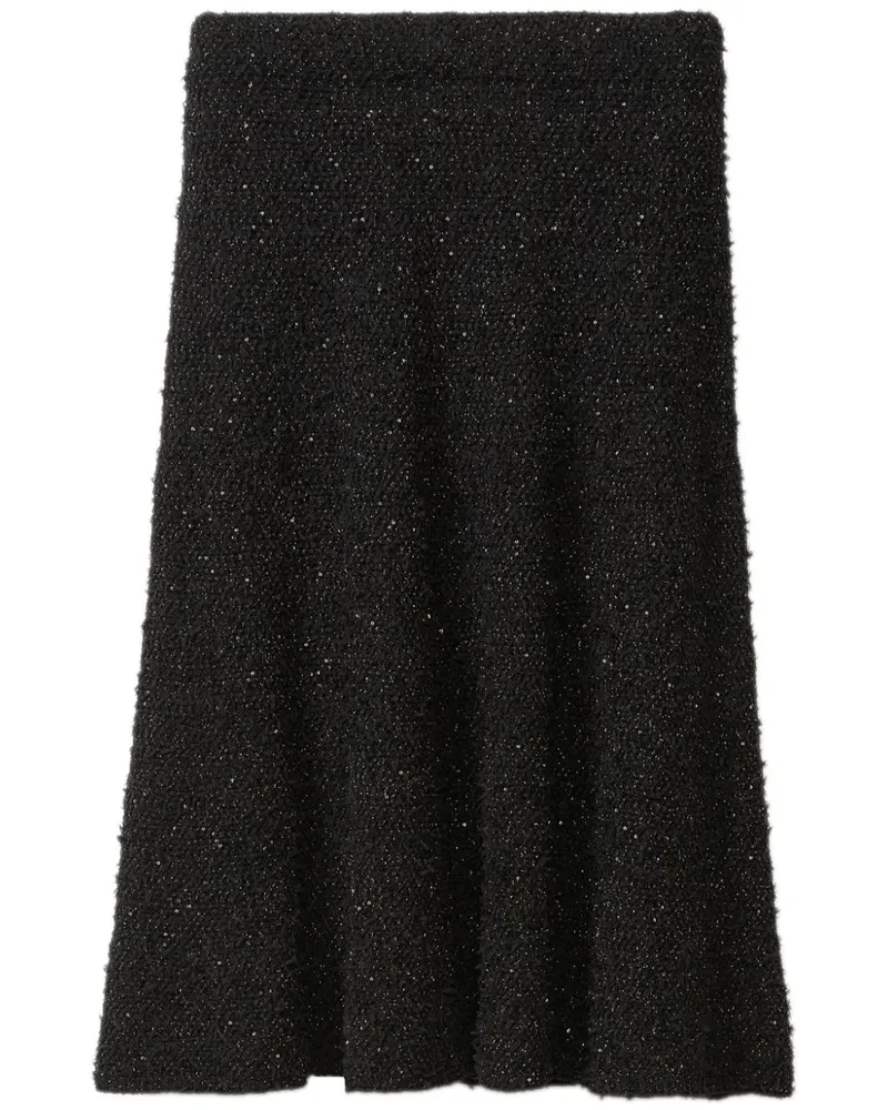 Fabiana Filippi Midirock mit texturiertem Finish - Schwarz Schwarz