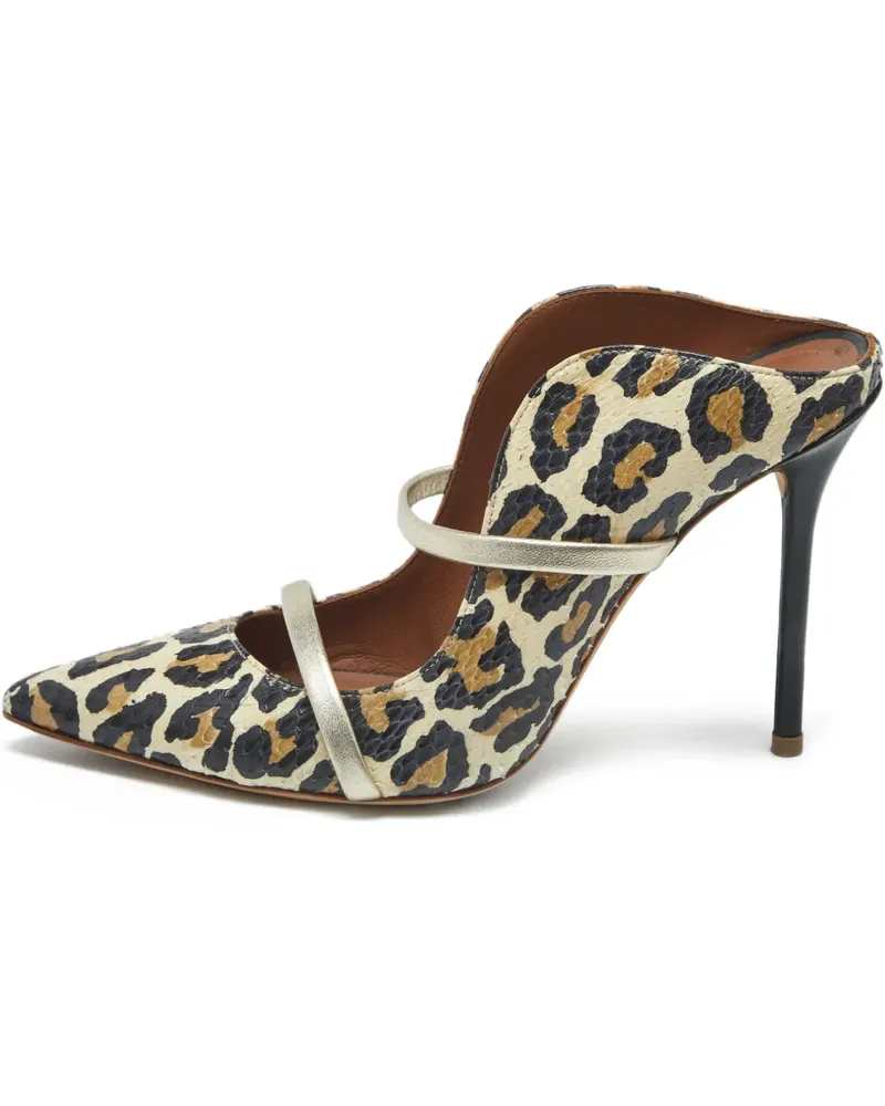 Malone Souliers snakeskin strap mules - Nude Nude