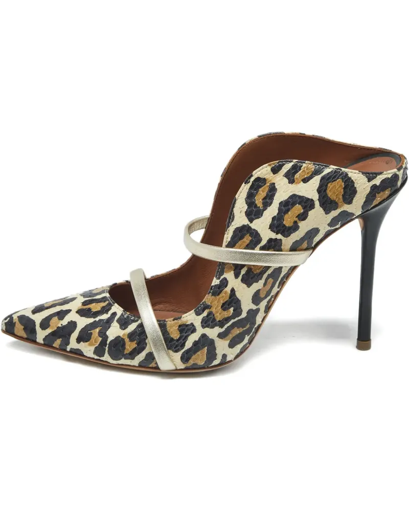 Malone Souliers Mules mit Schlangen-Effekt - Nude Nude