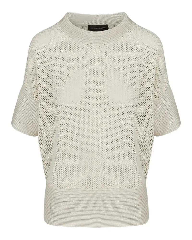 Lorena Antoniazzi open-knit short-sleeve sweater - Nude Nude
