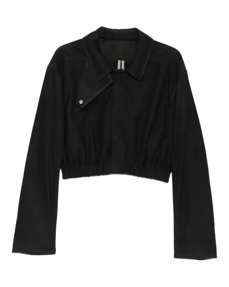 Rick Owens Cropped-Jacke mit elastischem Bund - Schwarz Schwarz