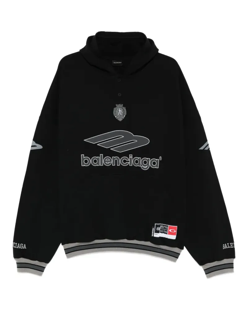 Balenciaga Hoodie mit Logo - Schwarz Schwarz