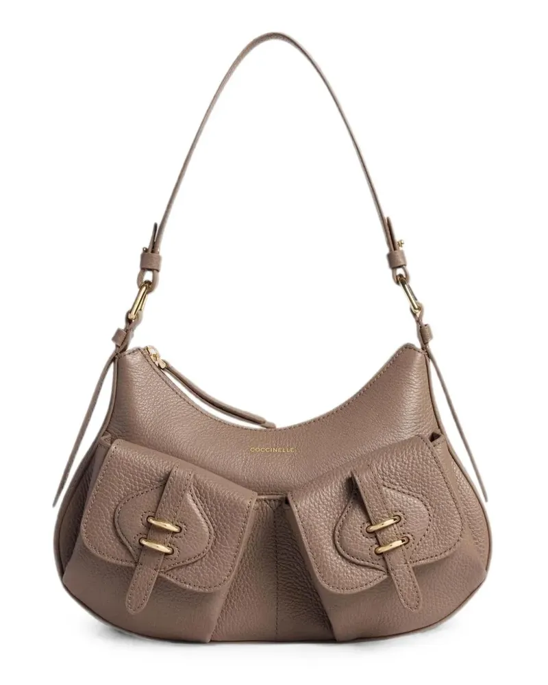 Coccinelle small Mavery Pocket shoulder bag - Nude Nude