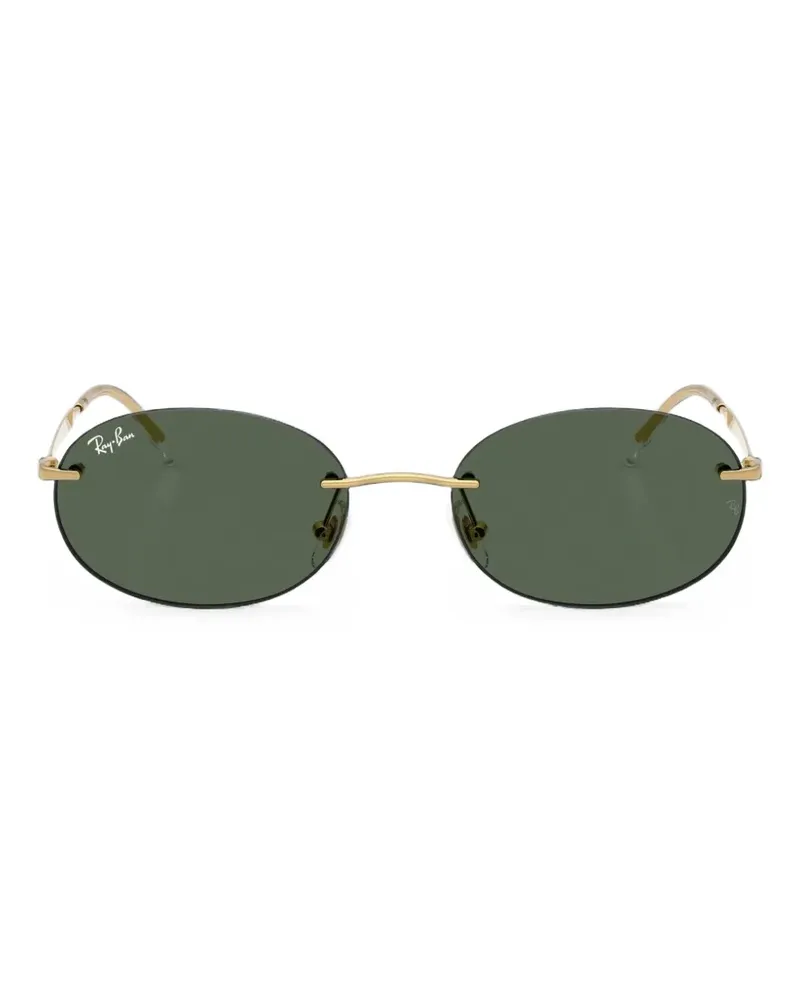 Ray Ban oval-frame sunglasses - Gold Gold