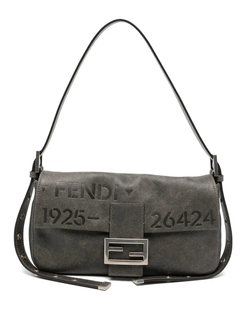 Fendi Baguette Schultertasche - Grau Grau
