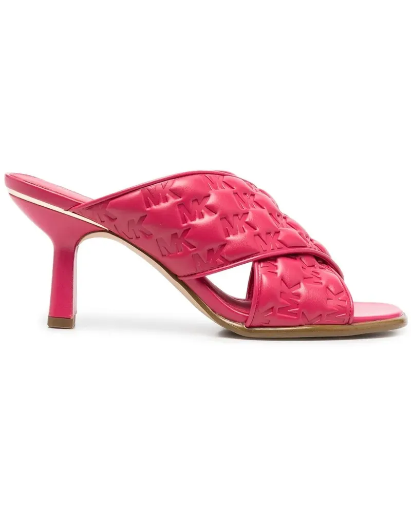 Michael Kors Mules mit Webmuster - Rosa Rosa
