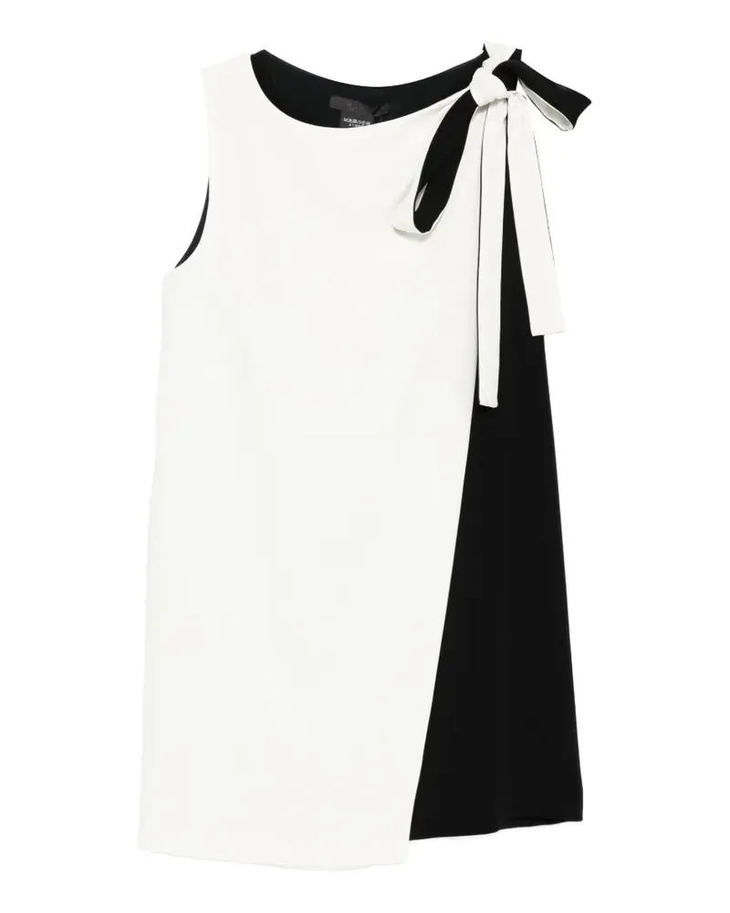 Max Mara Ampezzo Minikleid in Colour-Block-Optik - Weiß Weiß
