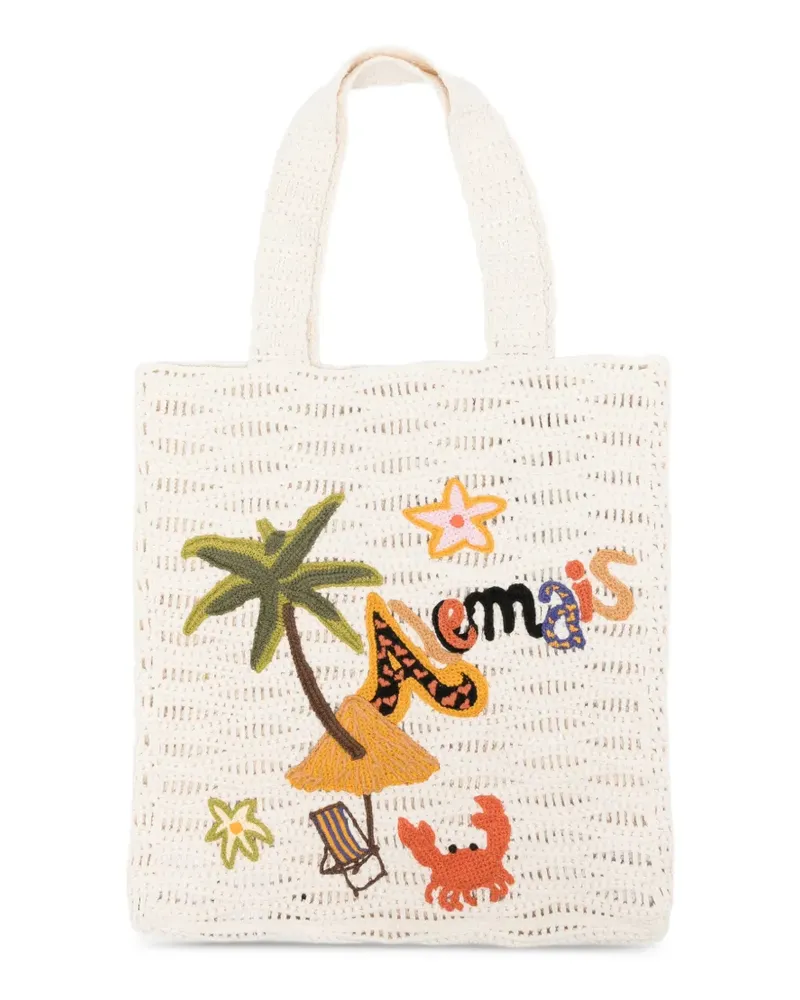 ALEMAIS Island Cove Tote Bag mit Stickerei - Nude Nude