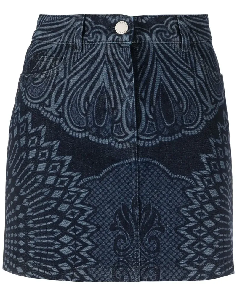 Alberta Ferretti Jacquard-Rock - Blau Blau