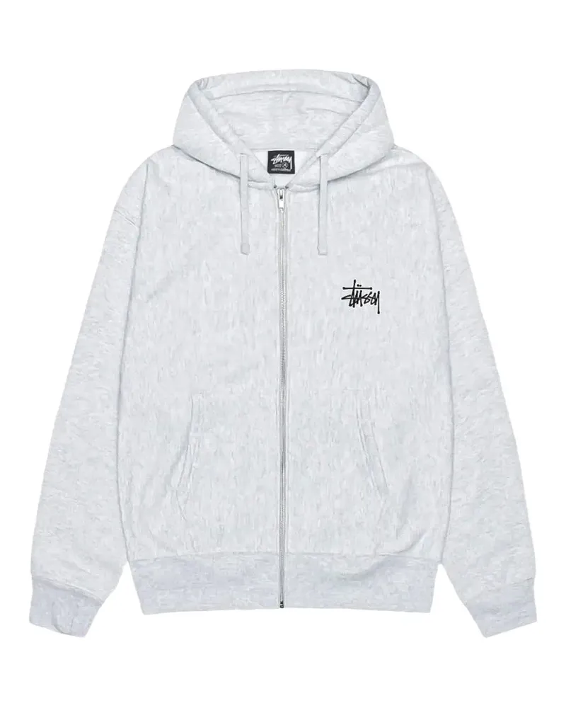 Stüssy Kapuzenjacke mit Logo-Print - Grau Grau