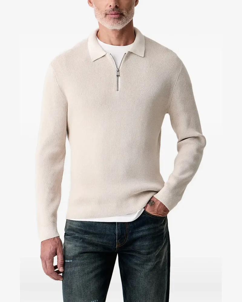 JOOP! zip-neck ribbed sweater - Nude Nude
