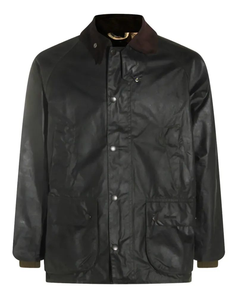 Barbour Jacke mit Cordkragen - Schwarz Schwarz