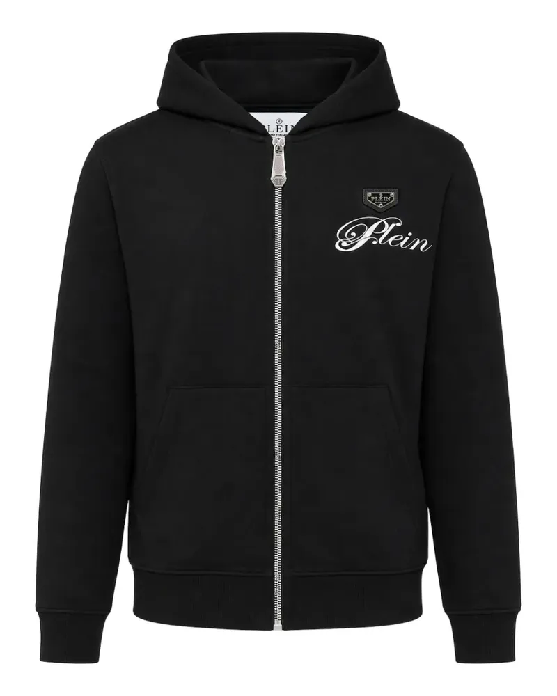 Philipp Plein Teddy Stones Kapuzenjacke - Schwarz Schwarz