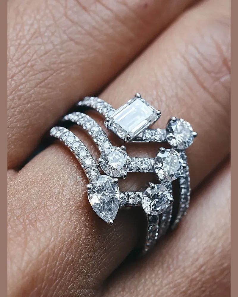 Loyal.e Paris Toi+Moi Ring mit Diamanten - Silber Silber