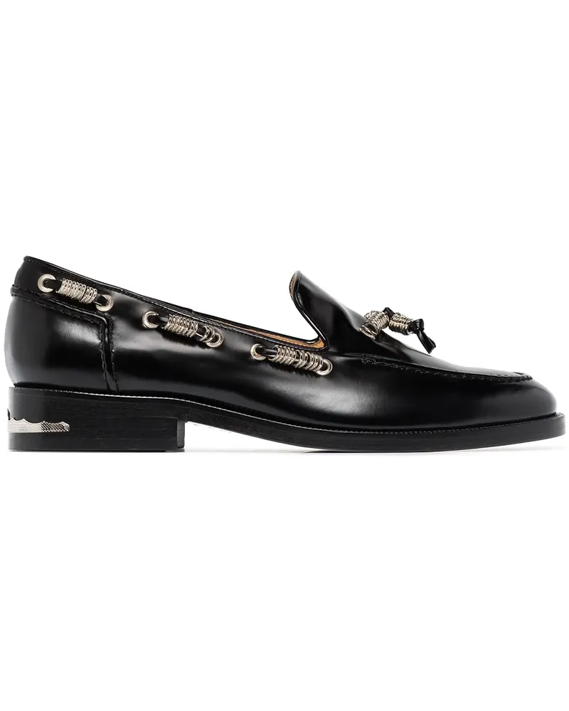 Toga Polido Loafer mit Ringen - Schwarz Schwarz