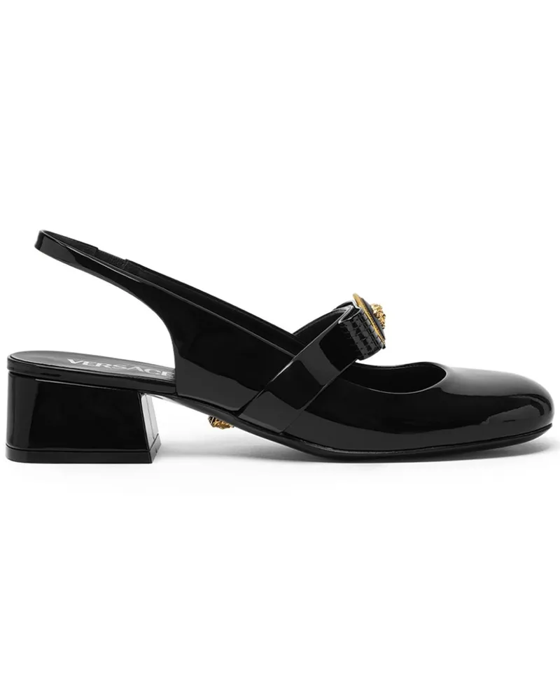 Versace Gianni Ribbon Slingback-Pumps 35mm - Schwarz Schwarz