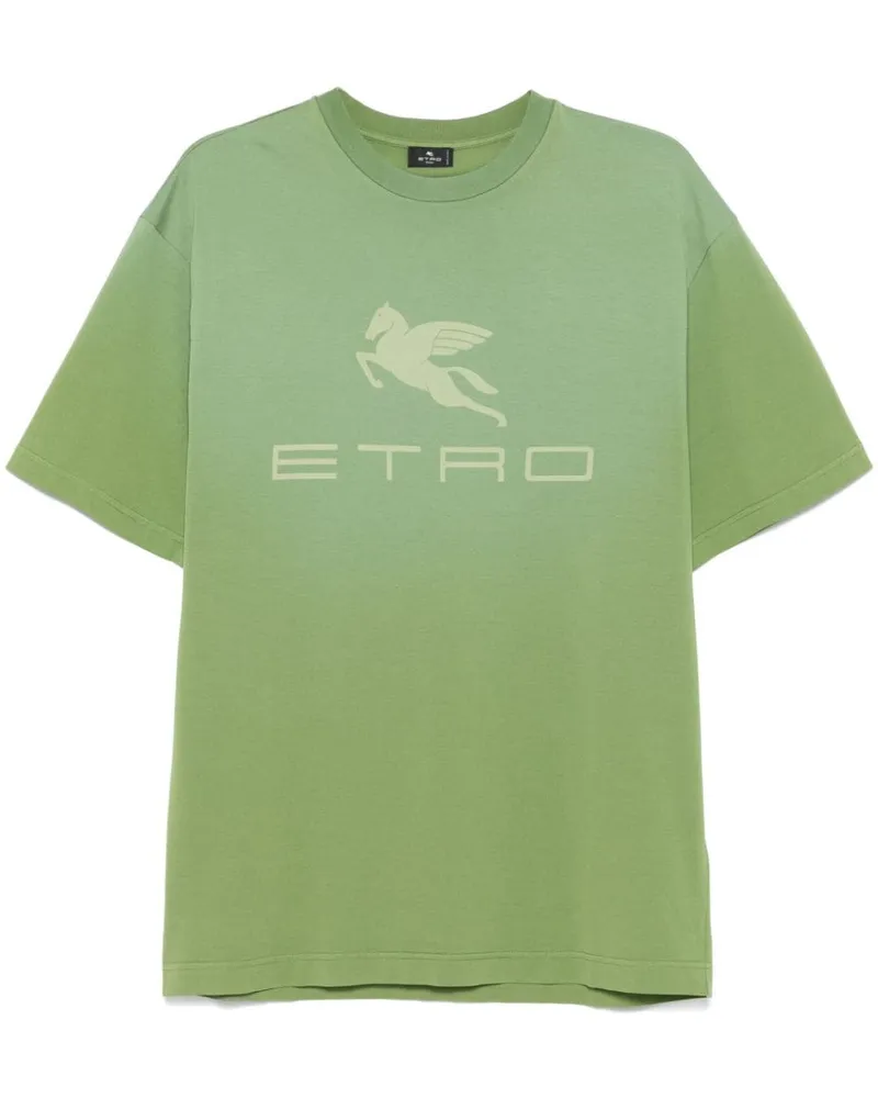 Etro T-Shirt mit Pegaso-Print - Grün Grün