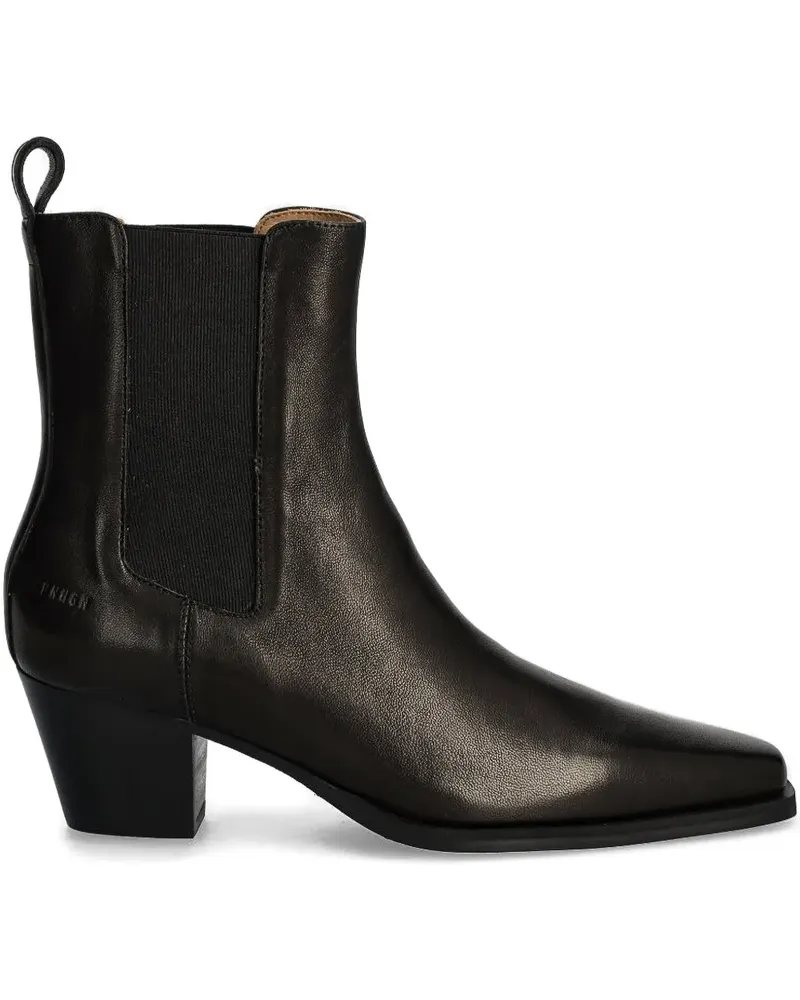 Copenhagen Spitze Stiefel mit elastischen Einsätzen - Schwarz Schwarz