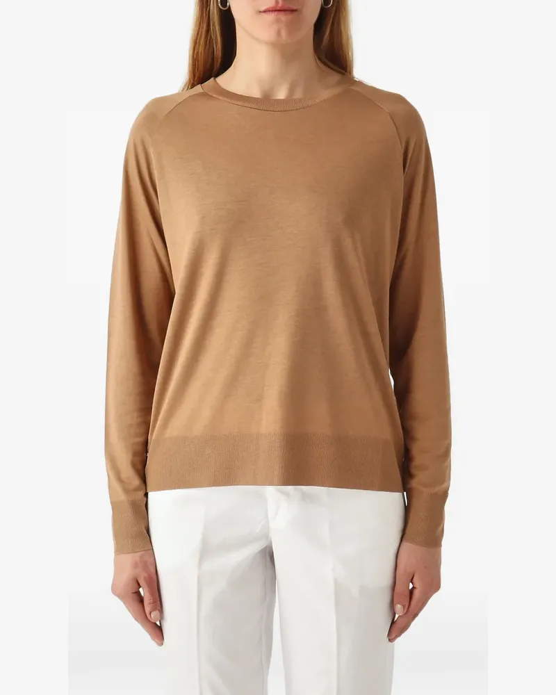 Herno raglan-sleeve button-slit t-shirt - Nude Nude