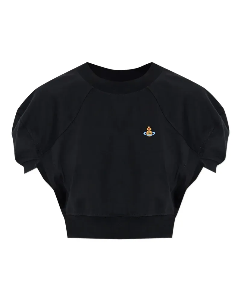Vivienne Westwood Cropped-Oberteil mit Puffärmeln - Schwarz Schwarz