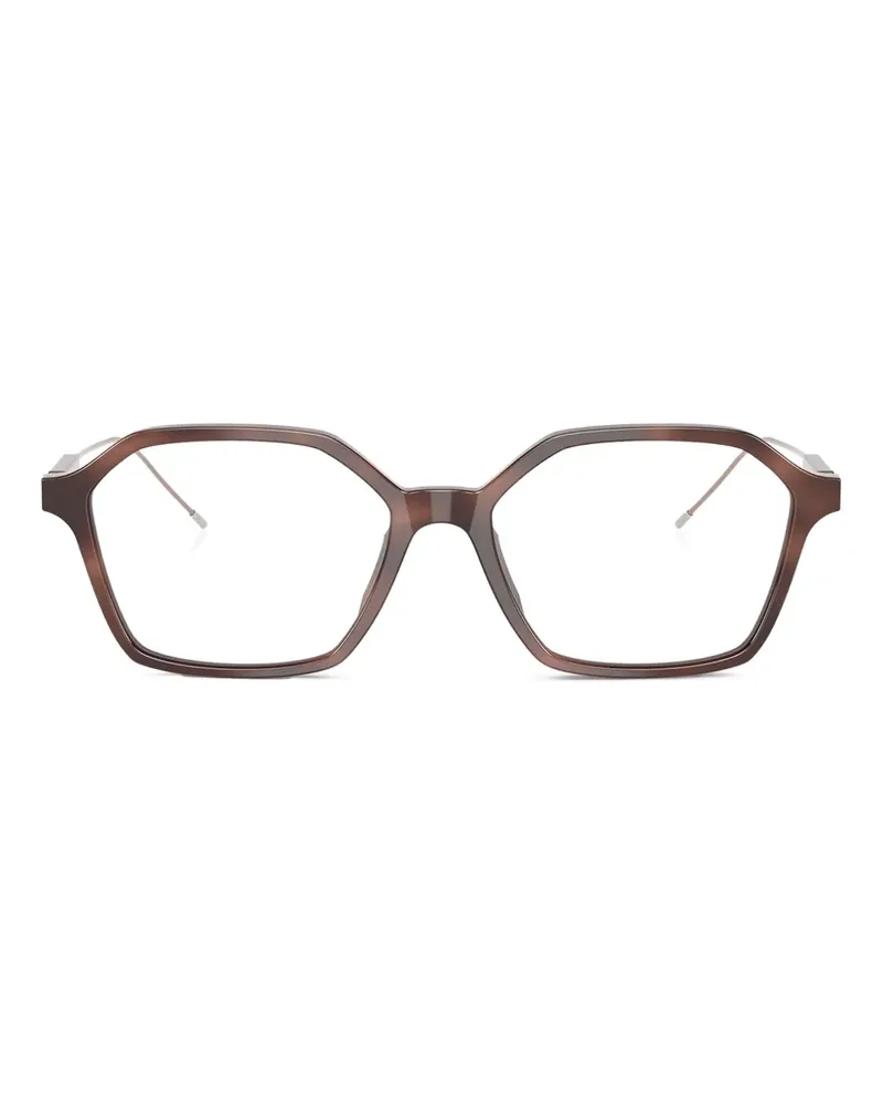 Brunello Cucinelli Brille mit geometrischem Gestell - Braun Braun