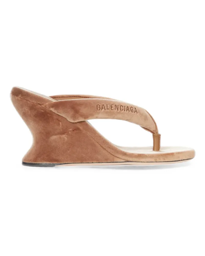 Balenciaga Gaeta wedge thong sandals - Nude Nude