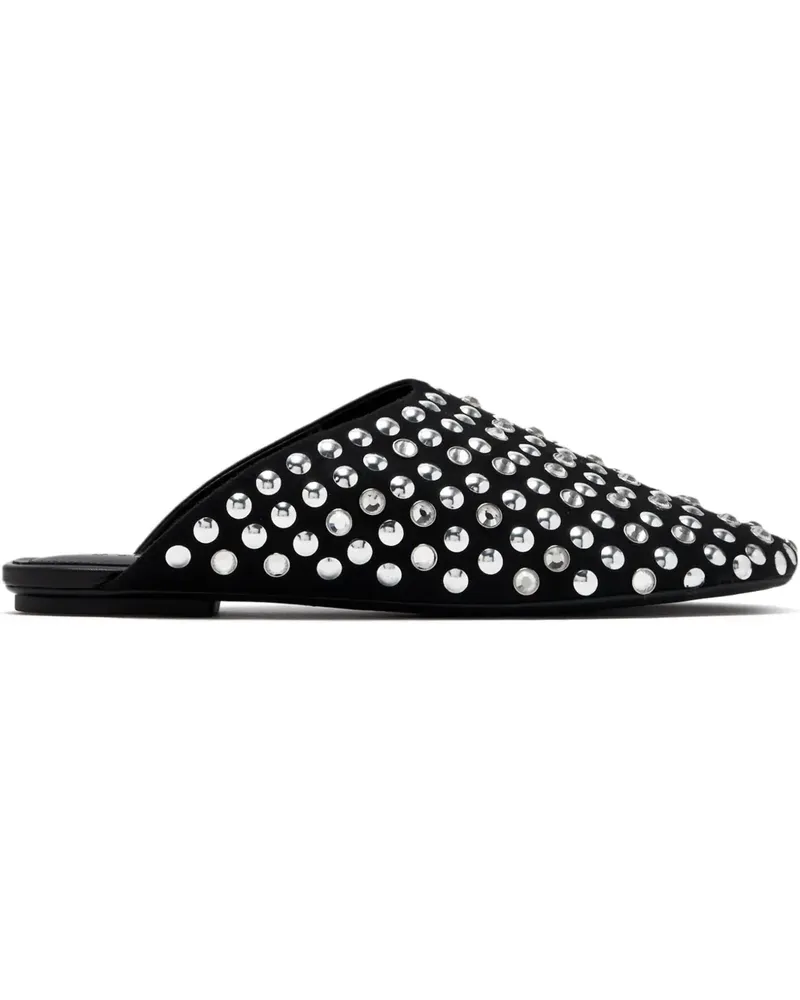 Schutz Ballerinas mit Kristallen - Schwarz Schwarz