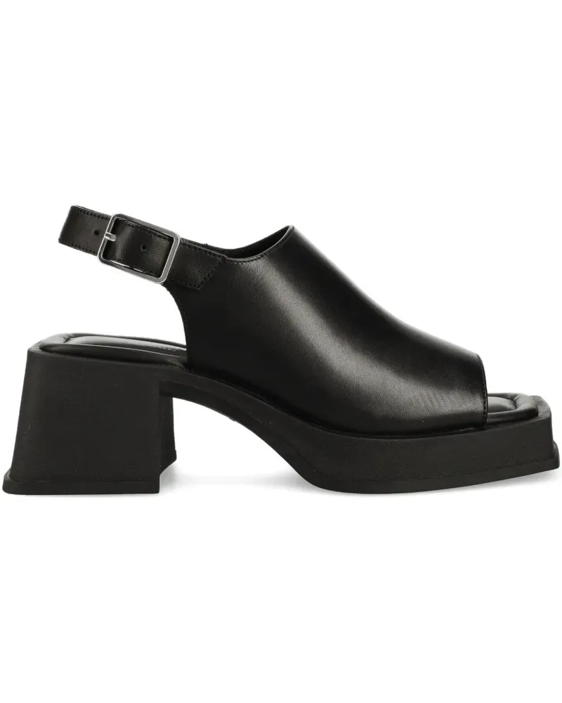Vagabond Slingback-Pumps mit Plateau - Schwarz Schwarz
