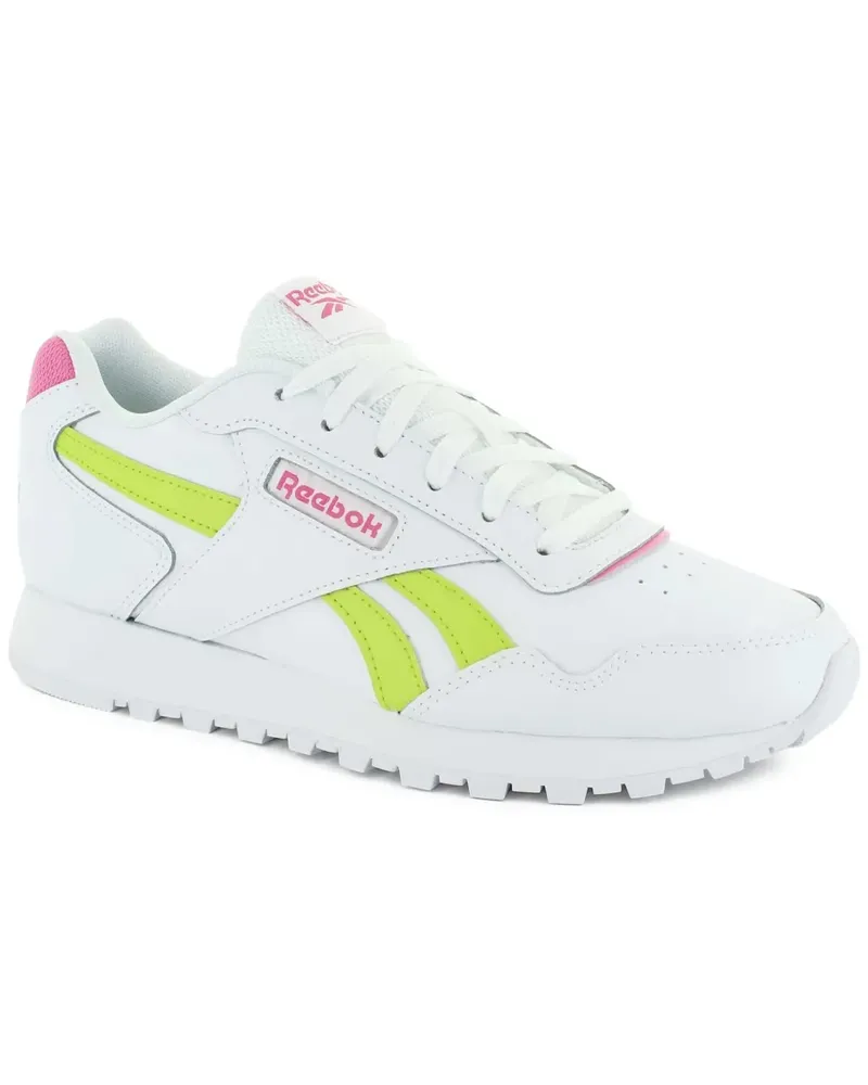 Reebok Glide White/True Pink/Acid Yellow Sneakers - Weiß Weiß