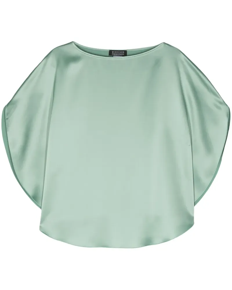 Gianluca Capannolo Bluse mit Satin-Finish - Grün Grün
