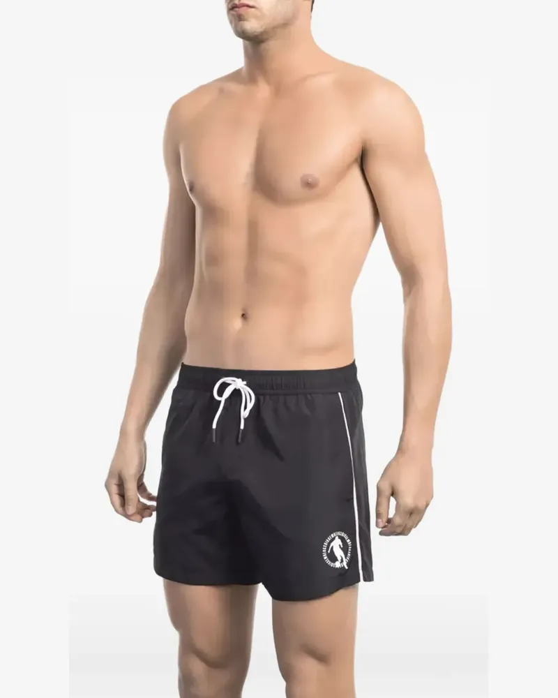 Bikkembergs logo-print drawstring swim shorts - Schwarz Schwarz