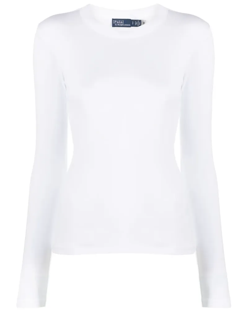 Ralph Lauren Klassisches Langarmshirt - Weiß Weiß
