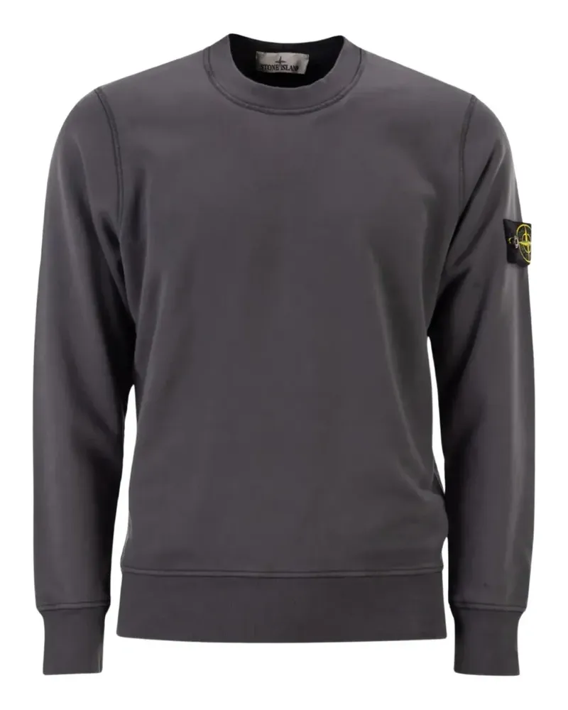 Stone Island logo-patch raglan-sleeve sweater - Grau Grau