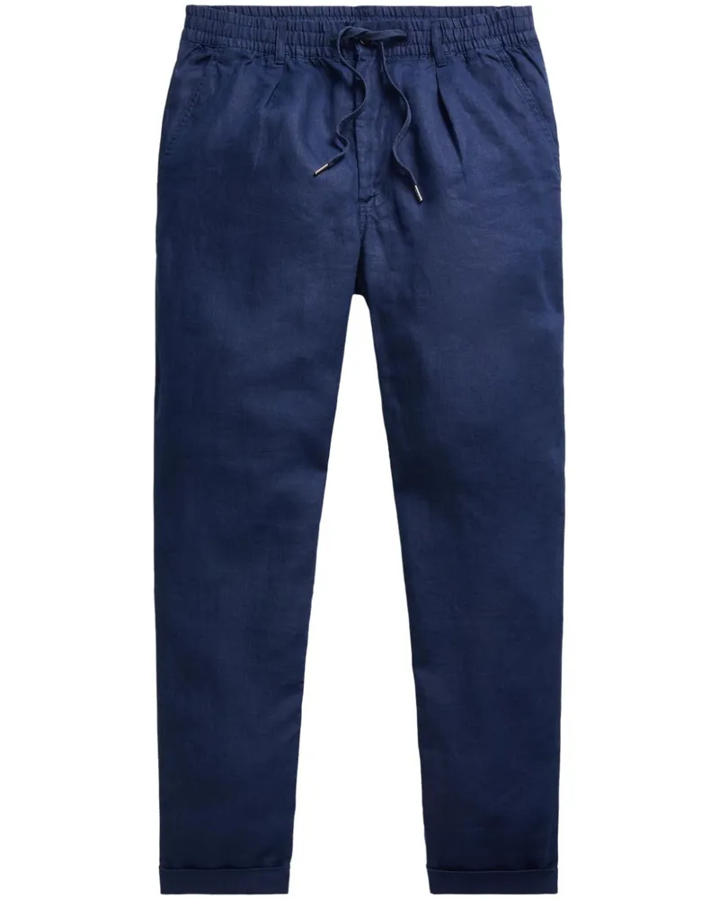 Ralph Lauren Hose aus Leinen mit Kordelzug - Blau Blau