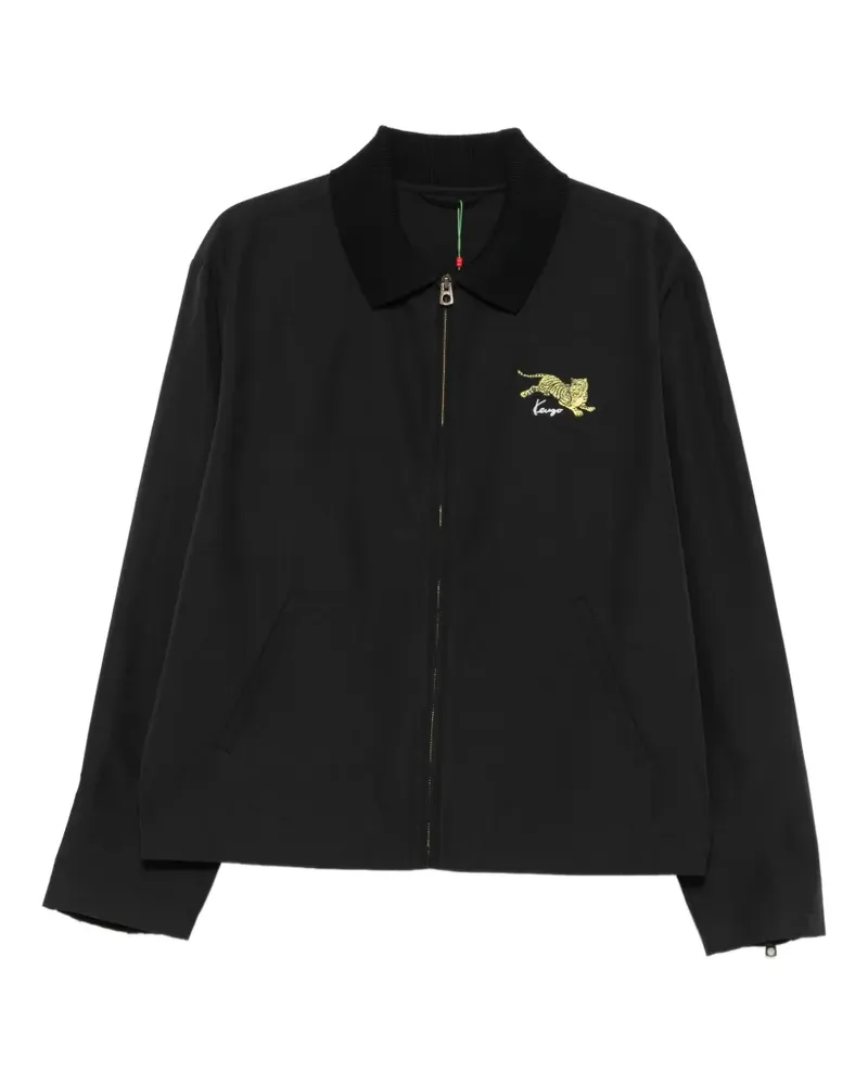 Kenzo Jacke mit Tiger-Stickerei - Schwarz Schwarz