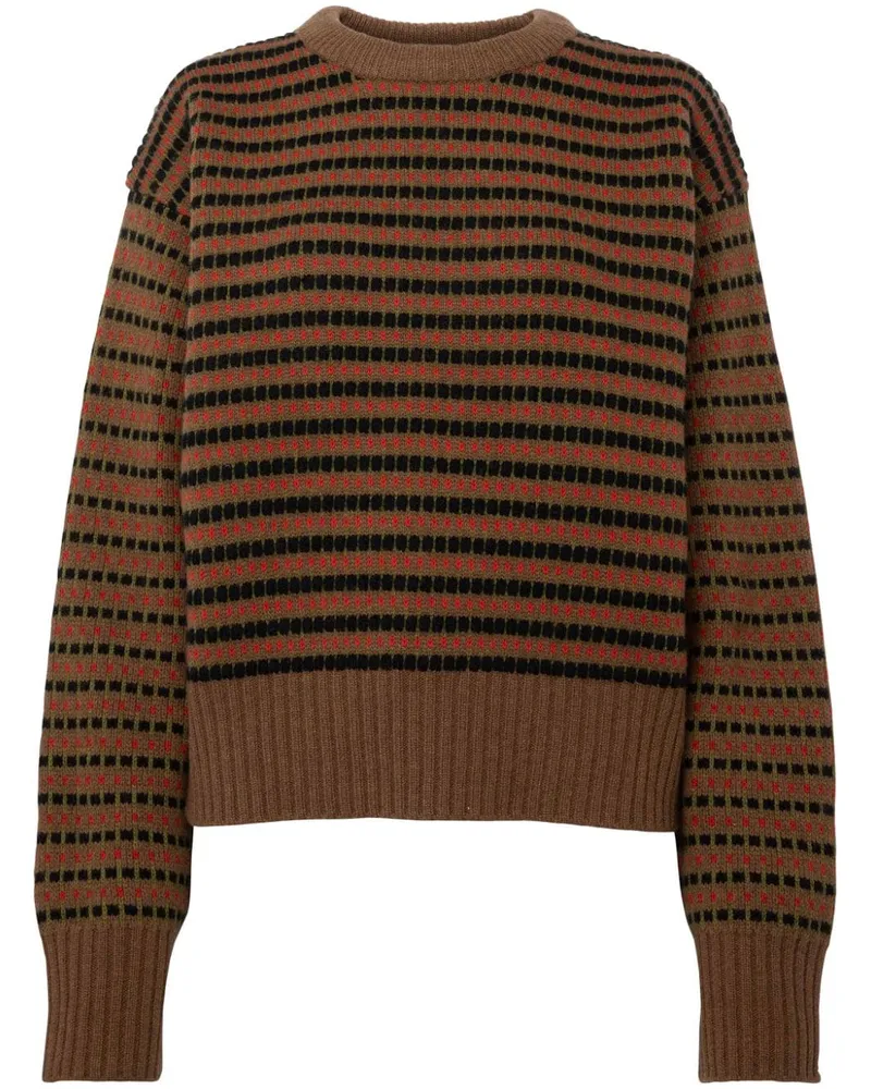 J.W.Anderson Pullover mit gestreiftem Jacquard - Braun Braun