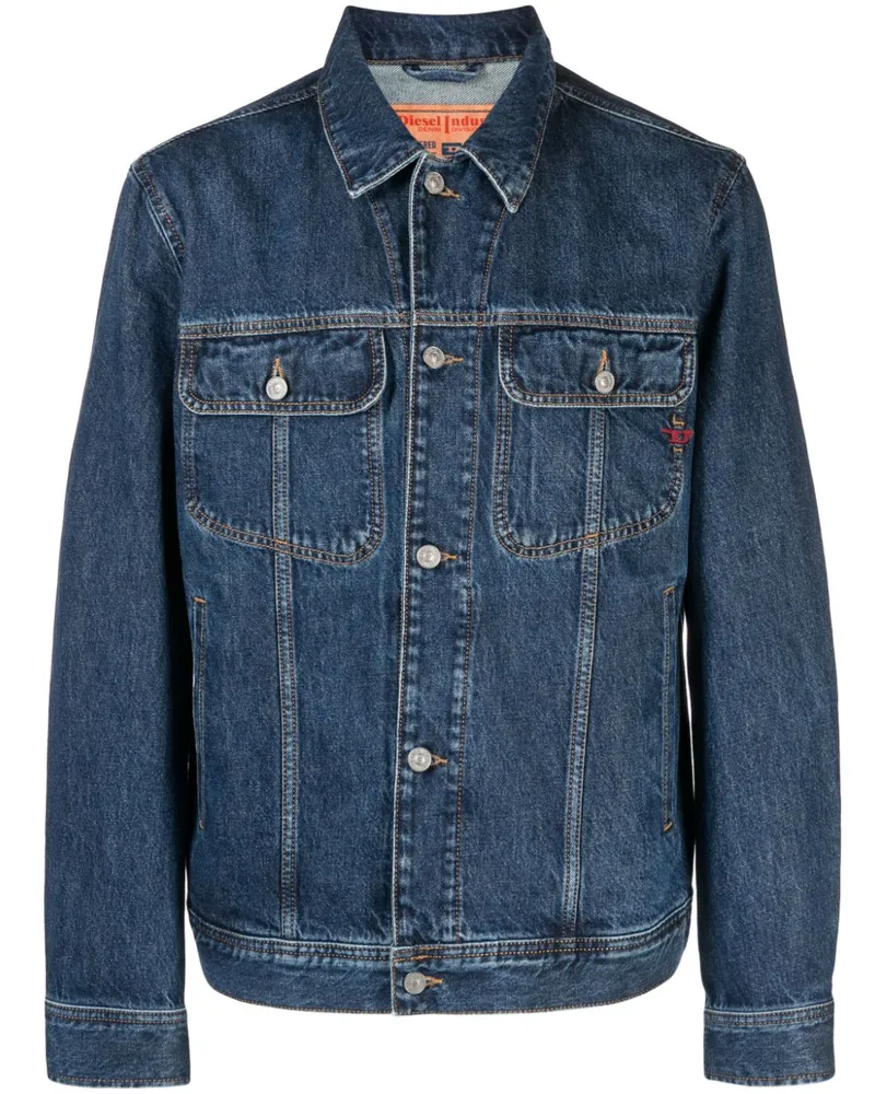Diesel D-Barcy Jeansjacke - Blau Blau