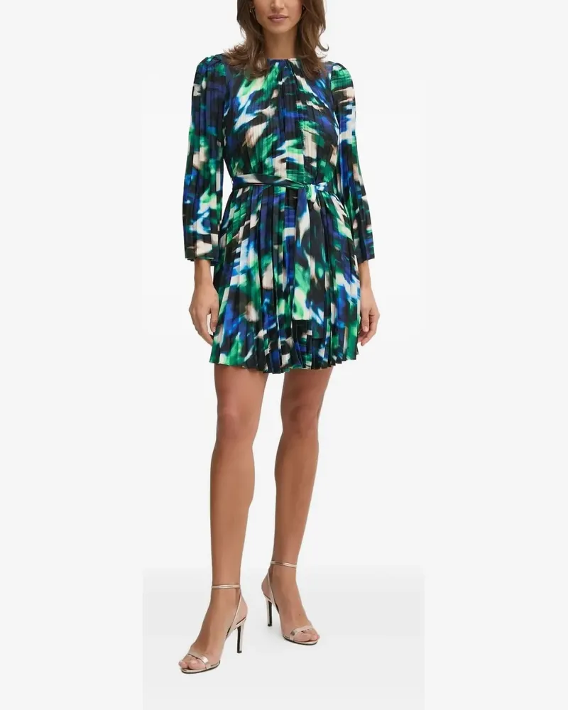 DKNY Minikleid mit abstraktem Print - Grün Grün