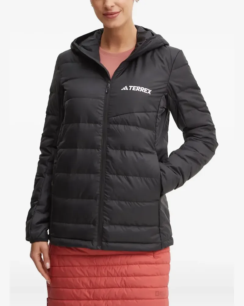 adidas Terrex hooded puffer jacket - Schwarz Schwarz