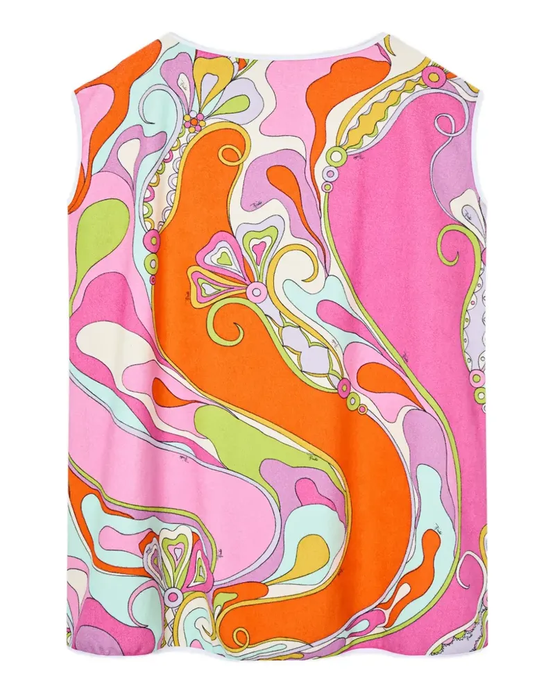 Emilio Pucci Orchidee-print cotton terry dress - Rosa Rosa