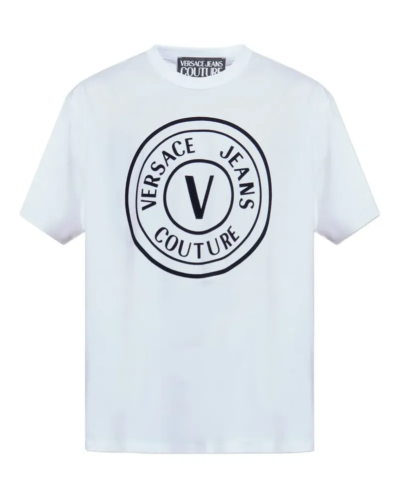 Versace Jeans T-Shirt mit Logo-Print - Weiß Weiß