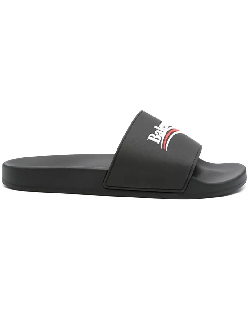 Balenciaga Pantoletten mit Logo-Prägung - Schwarz Schwarz