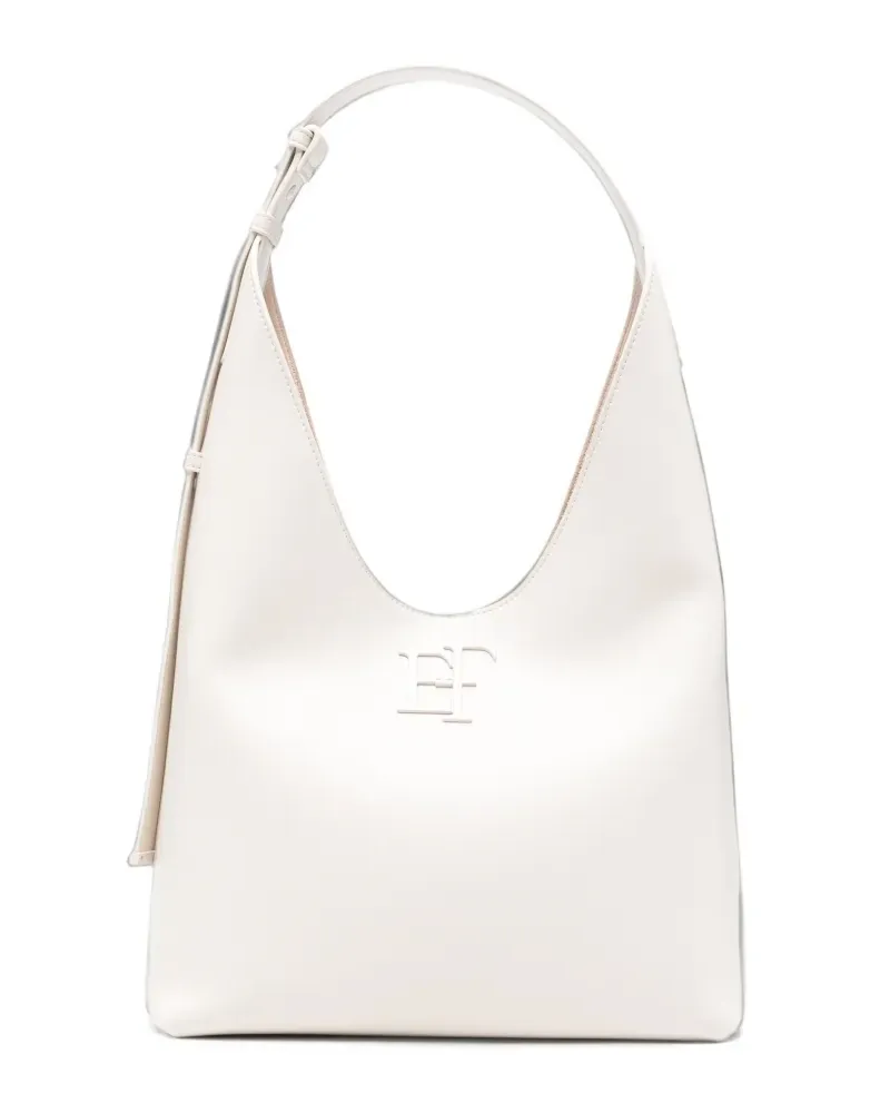 Elisabetta Franchi logo-embossed shoulder bag - Weiß Weiß