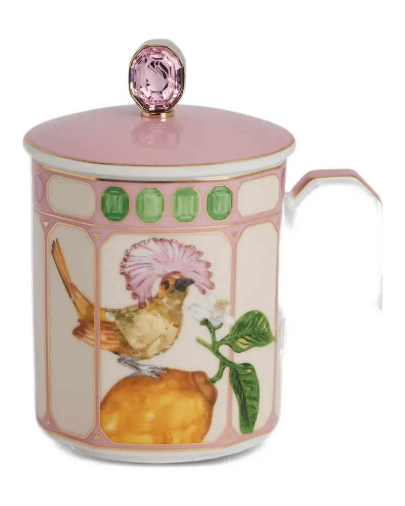 Rosenthal x Swarovski crystal-embellished bird-print mug - Nude Nude