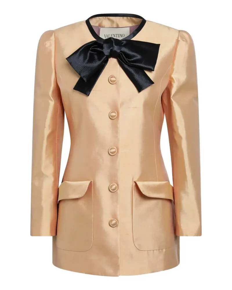 Valentino Garavani Shantung caban coat - Nude Nude