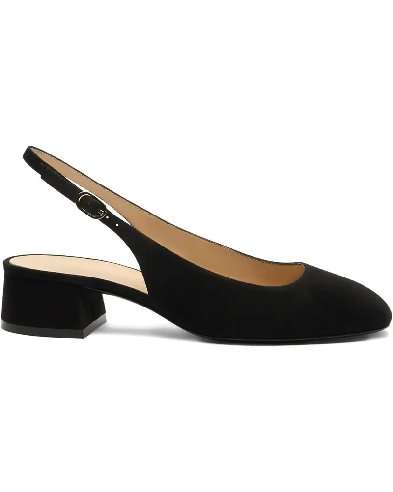Stuart Weitzman 35 Maeve Slingback-Pumps mit Blockabsatz - Schwarz Schwarz