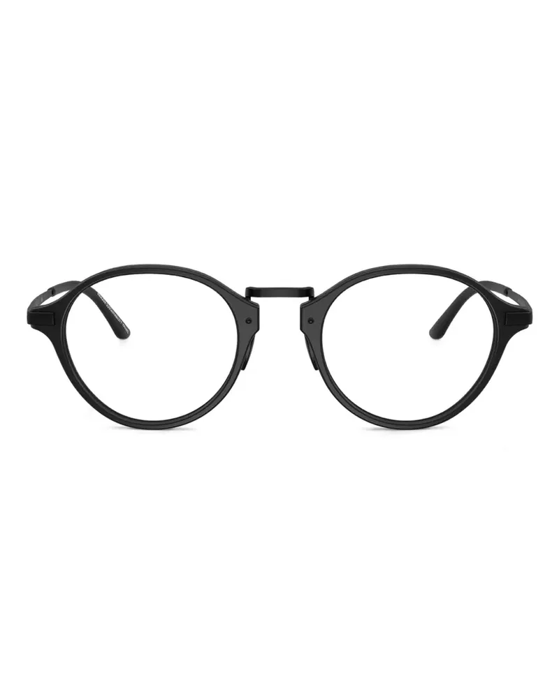 Giorgio Armani Brille mit rundem Gestell - Schwarz Schwarz