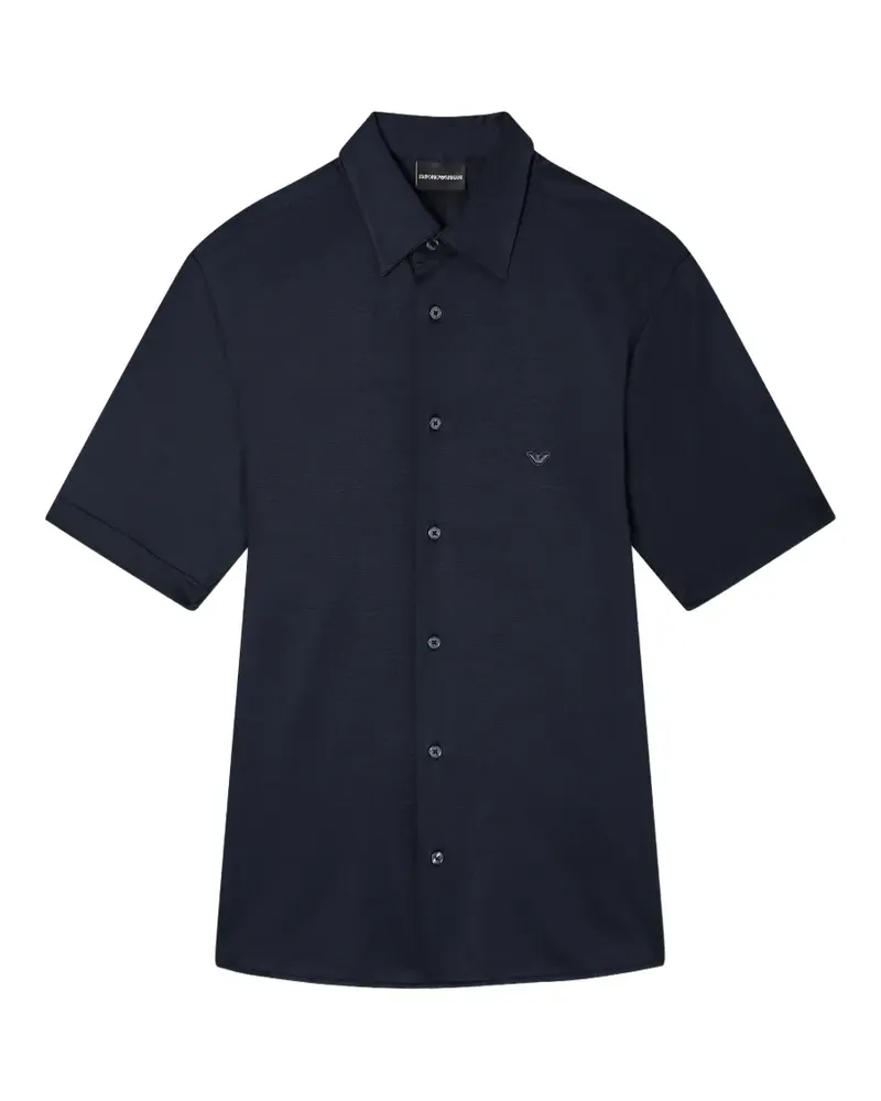 Emporio Armani Kurzärmeliges Hemd - Blau Blau