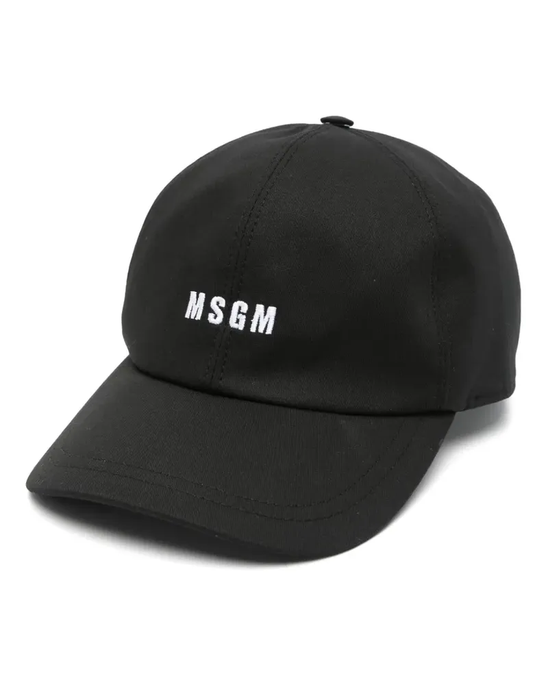 MSGM Baseballkappe mit Logo-Stickerei - Schwarz Schwarz